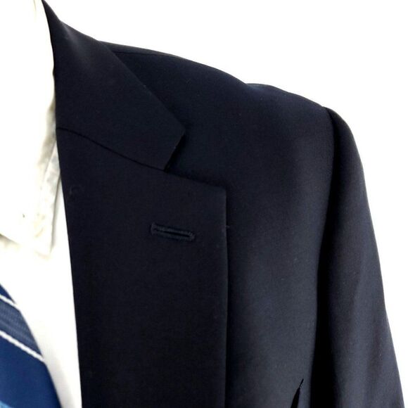 Lauren Ralph Lauren Wool 2 Button Blazer 40R Or Slim Fit 42R Blue - Picture 2 of 10